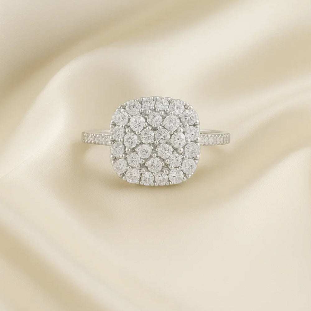 Cushion Cluster Ring