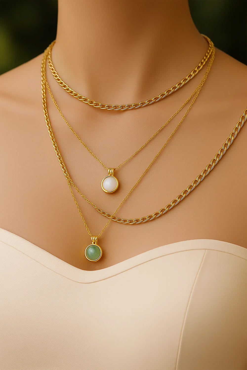Dual Gem Pendant