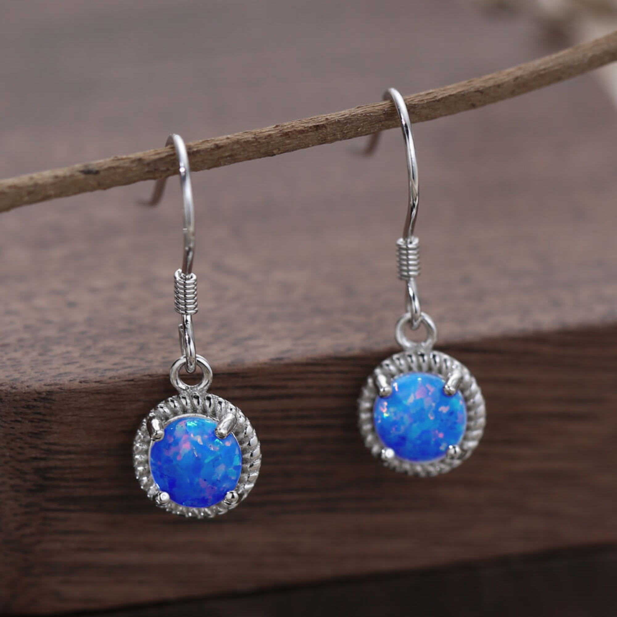Dainty Opal Drop Earring