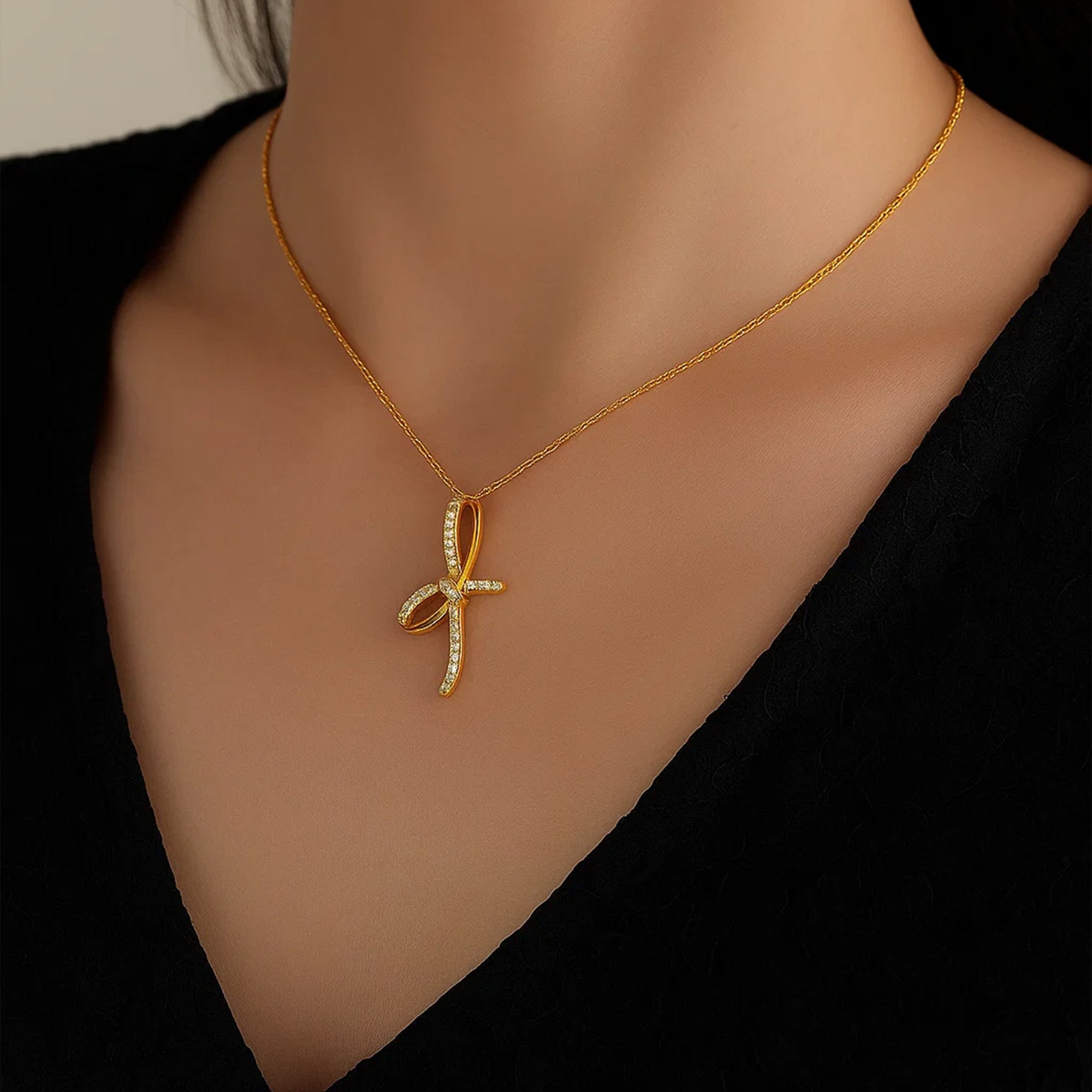 Elegant Bow Necklace