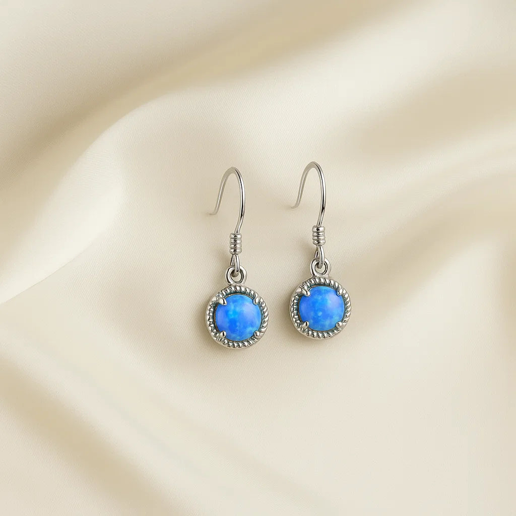 Dainty Opal Drop Earring