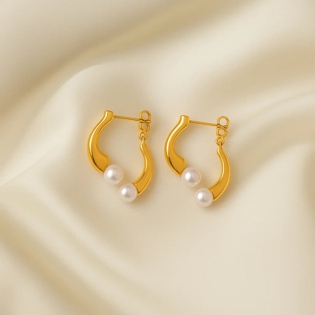 Pearl Huggie Earring